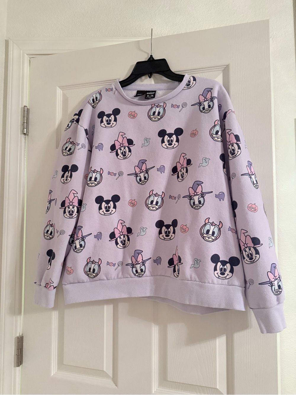 Disney Cakeworthy Lavender Mickey & Friends Graphic Pullover Sweatshirt